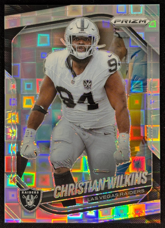 Christian Wilkins 2025 Prizm Pandora /400 Raiders Sports Trading Cards