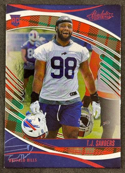 TJ T.J. Sanders Absolute Holiday Buffalo Bills Sports Trading Cards