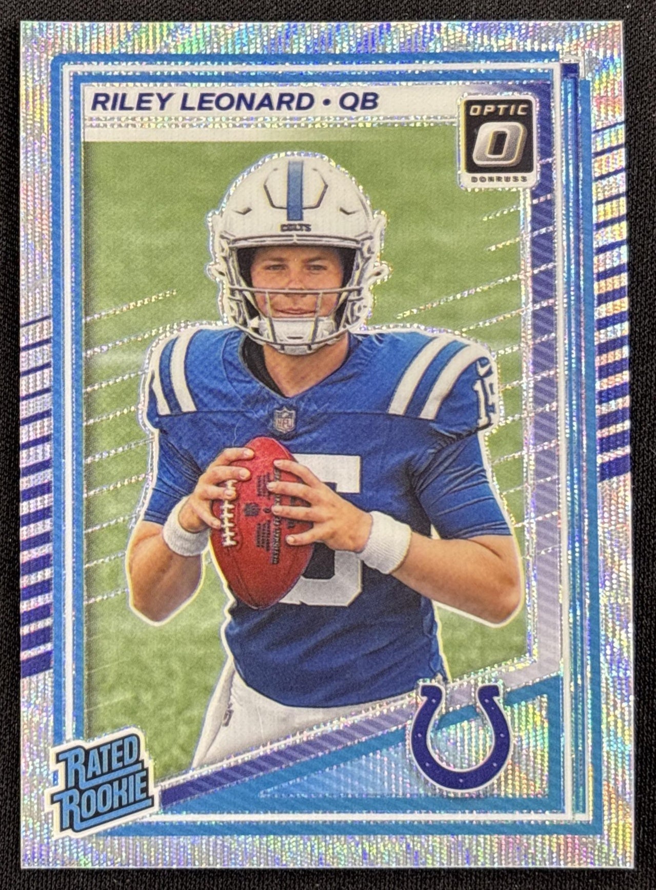 Riley Leonard 2025 Panini Donruss Optic Rated Rookie Wave Prizm /300 Colts