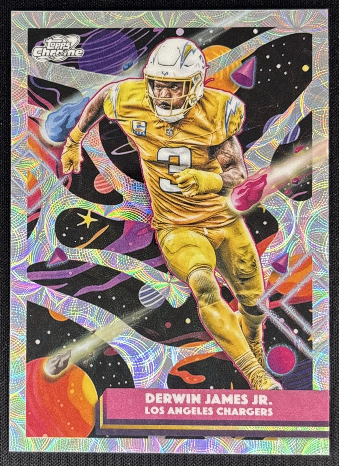 Derwin James Jr. 2025 Topps Cosmic Chrome Nucleus Refractor Chargers Sports Trading Cards