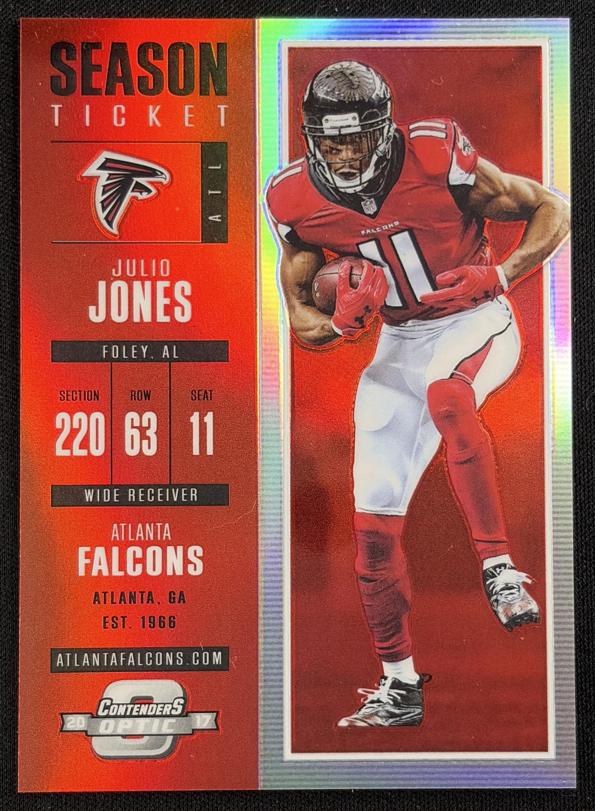 Julio Jones 2017 Panini Contenders Optic Red /199 Falcons