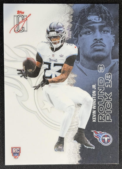 Kevin Winston Jr. 2025 Signature Class Chrome Rookie White Refractor Titans