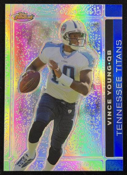Vince Young 2007 Topps Finest Blue Refractors /299 Titans Sports Trading Card