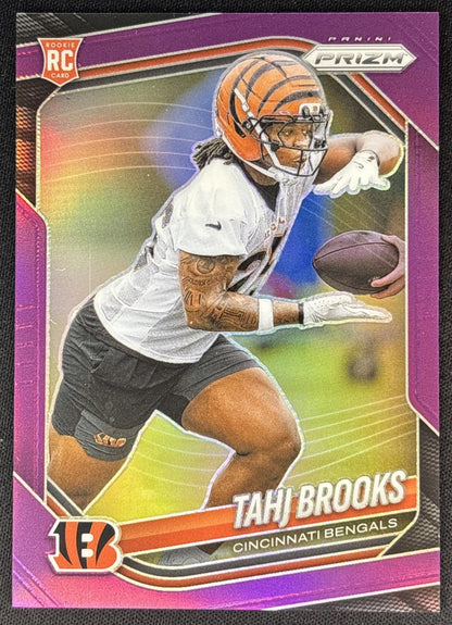 Tahj Brooks 2025 Panini Prizm Purple /125 Bengals Default Title Sports Trading Cards