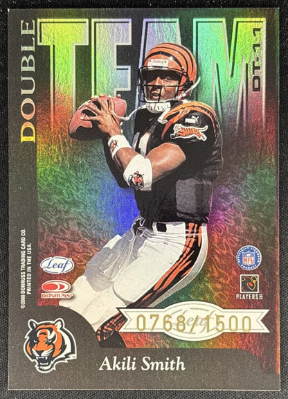 Corey Dillon Akili Smith 2000 Leaf Double Team /1500 Bengals front