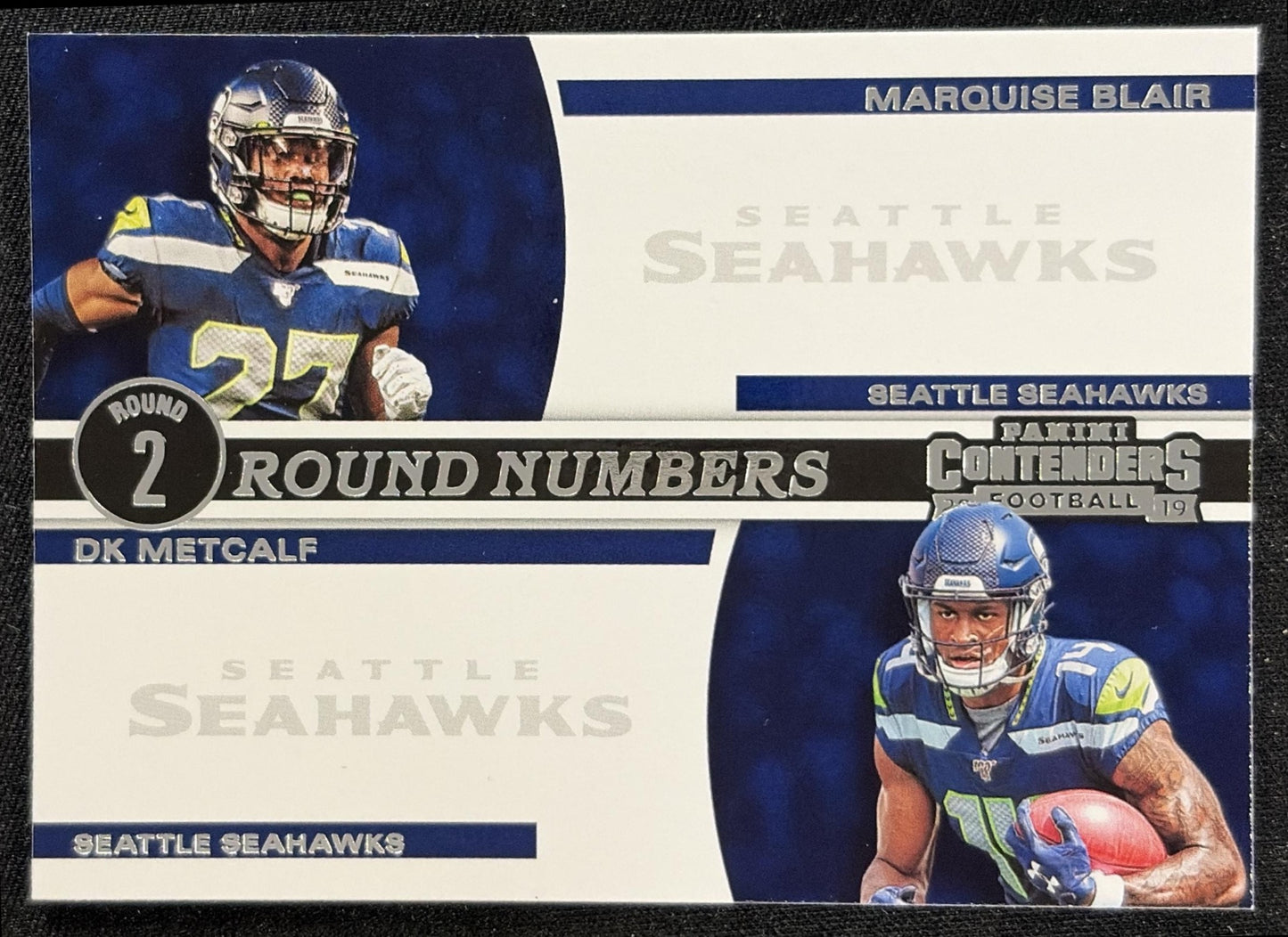 DK Metcalf Marquise Blair 2019 Panini Contenders Round Numbers Seahawks