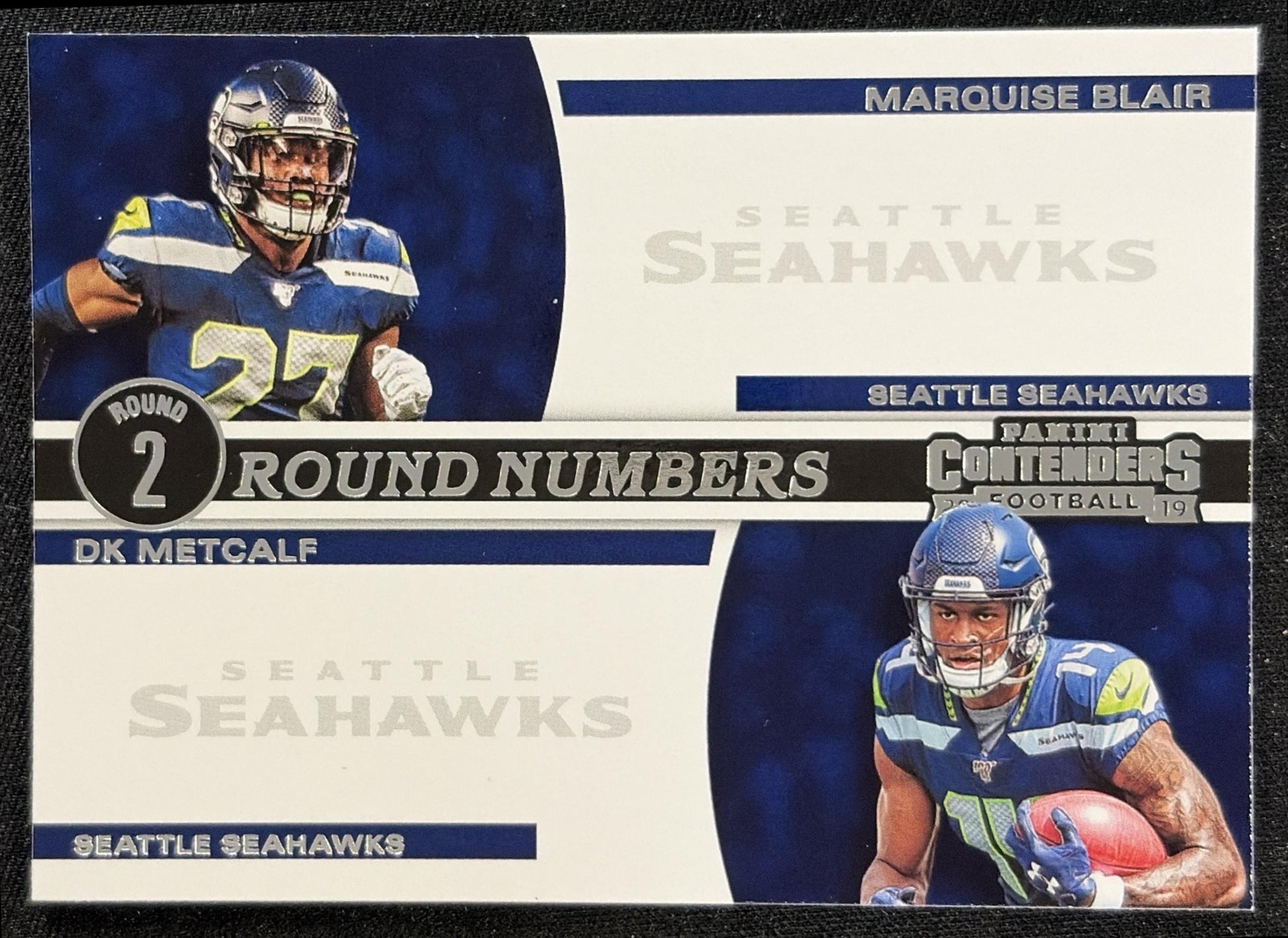 DK Metcalf Marquise Blair 2019 Panini Contenders Round Numbers Seahawks