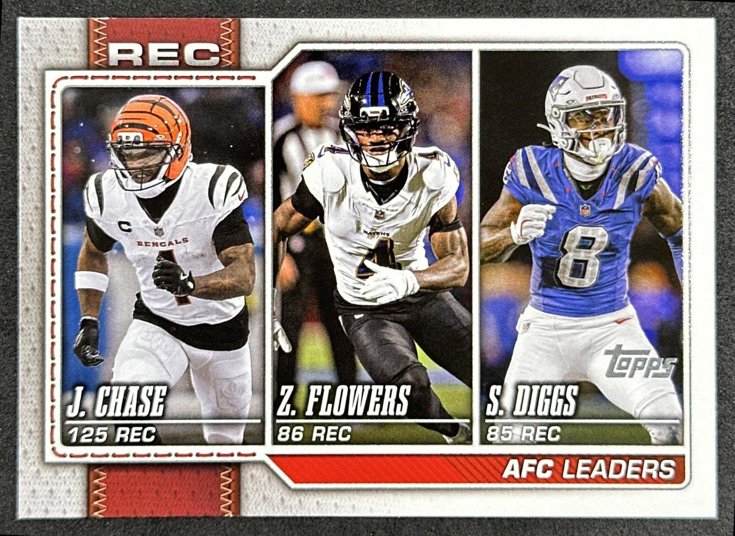 Stefon Diggs Ja'Marr Chase Zay Flowers 2026 Topps Flagship Sports Trading Cards