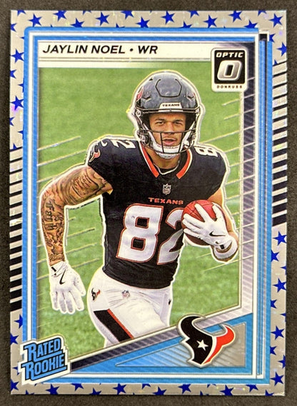 Jaylin Noel 2025 Panini Donruss Optic Rated Rookie Stars Prizm Texans Default Title Sports Trading Card