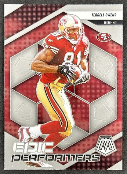 Terrell Owens 2025 Panini Mosaic Epic Performers 49ers Front