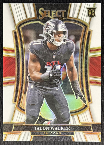Jalon Walker 2025 Panini Select Premier Level White Prizm /35 Falcons Sports Trading Card