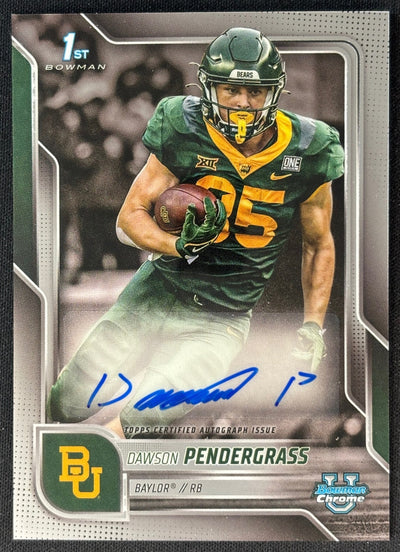 Dawson Pendergrass 2025 Chrome University Prospect Auto Bears - Front