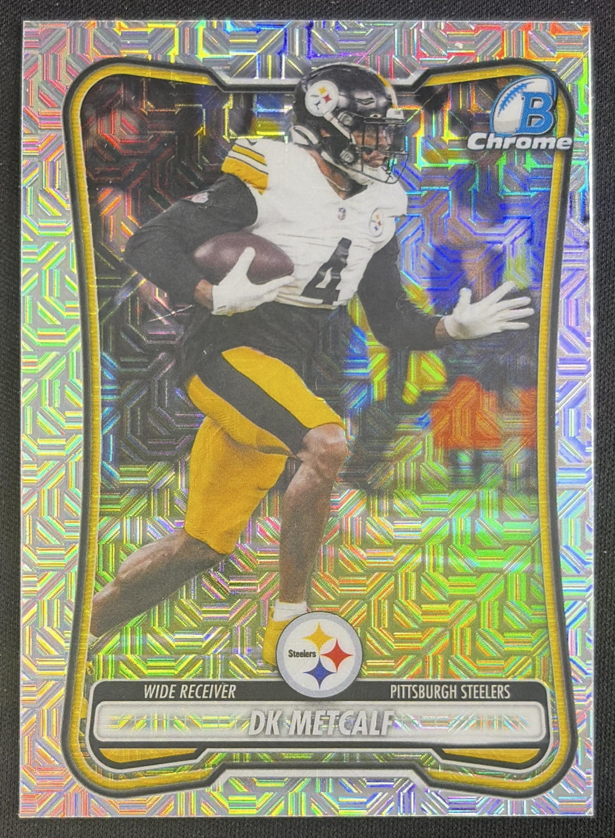 DK Metcalf 2026 Bowman Chrome NFL Mojo Refractor Steelers