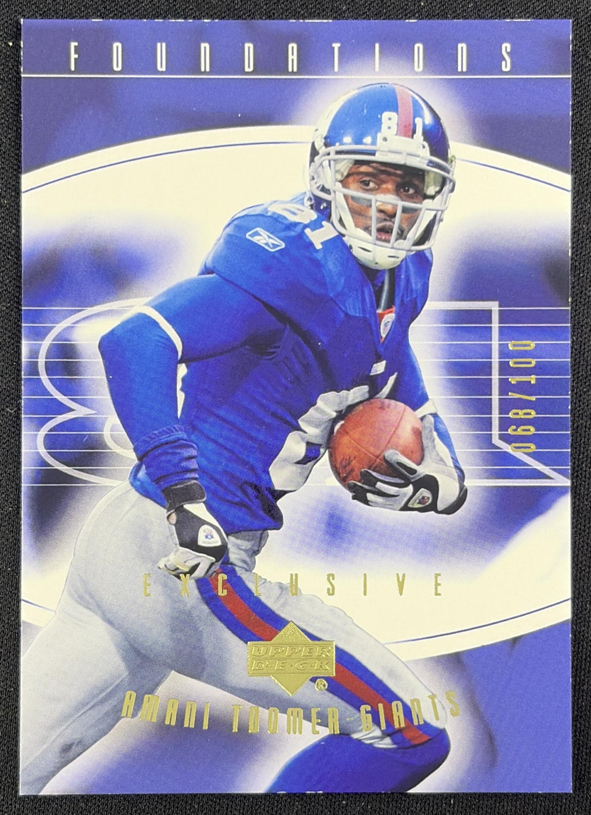 Amani Toomer 2004 Upper Deck Foundations Exclusive Gold /100 Giants