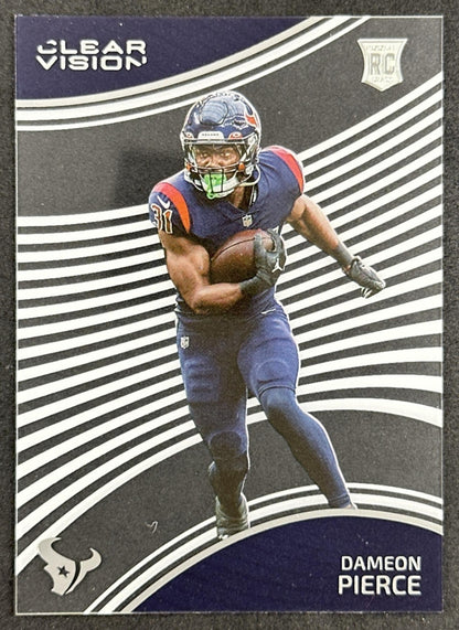 Dameon Pierce 2022 Panini Chronicles Clear Vision Rookies Texans