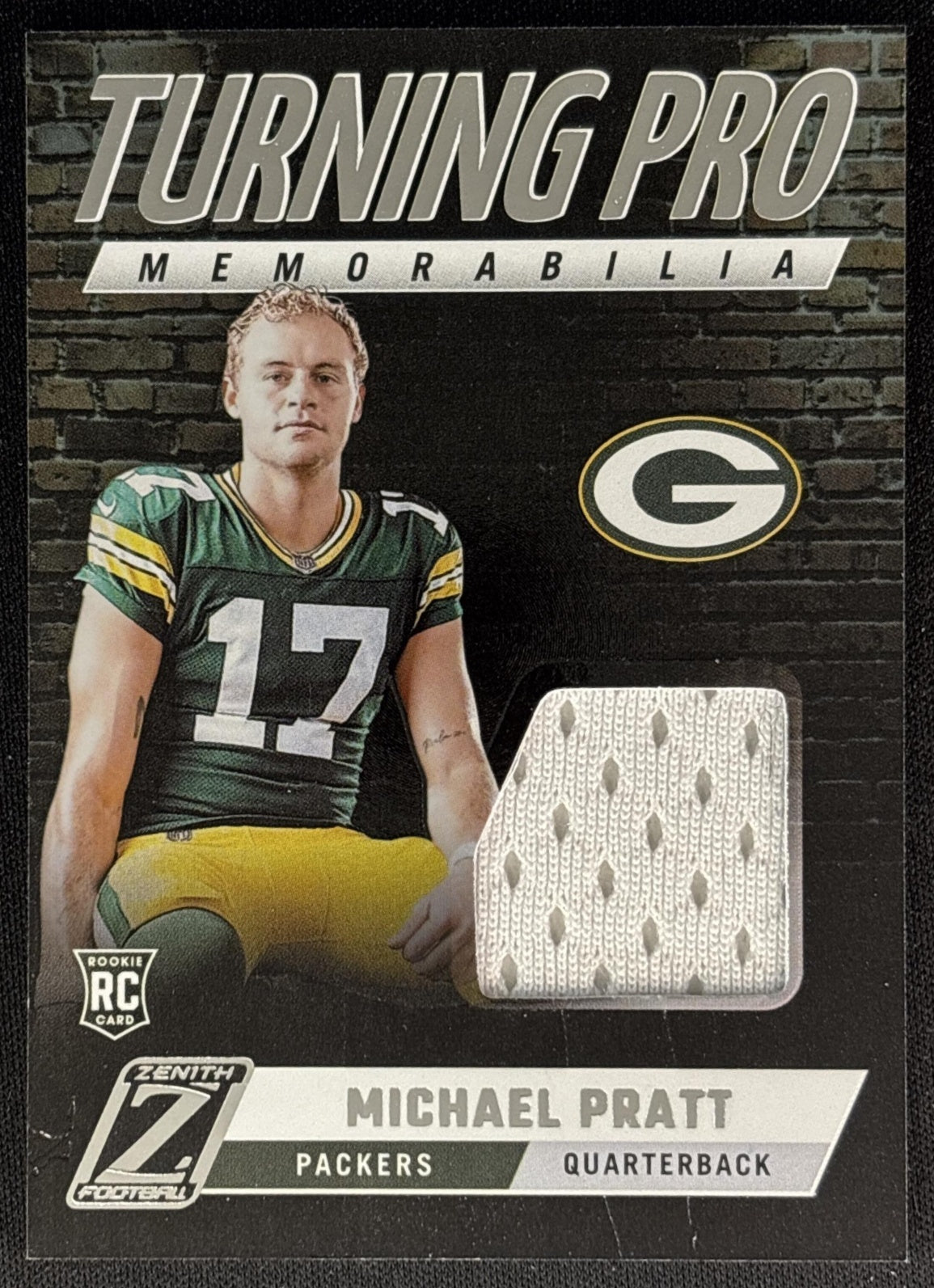 Michael Pratt 2024 Panini Zenith Turning Pro Memorabilia Packers Sports Trading Card