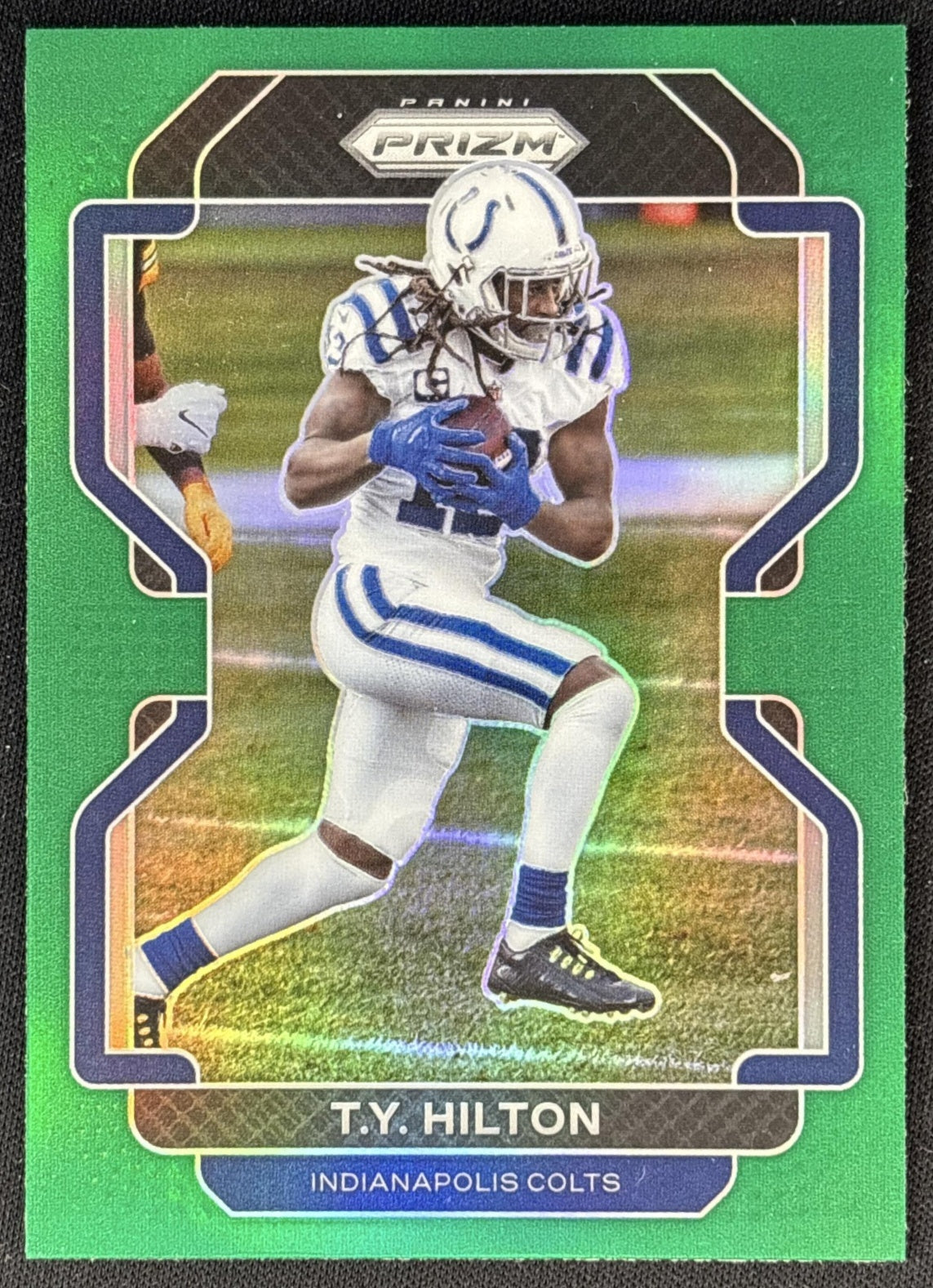 T.Y. Hilton 2021 Panini Prizm Neon Green Pulsar Colts front