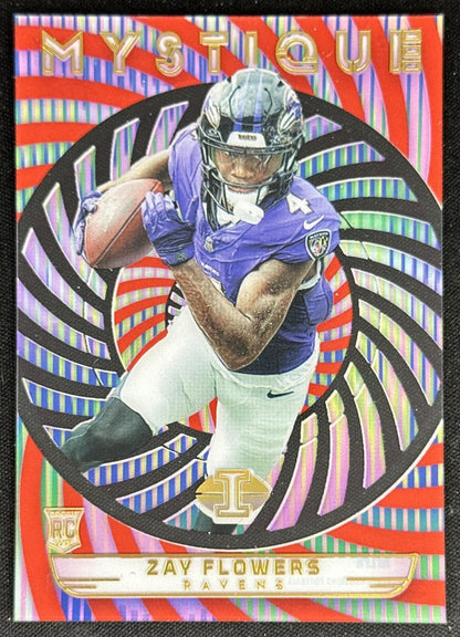 Zay Flowers 2023 Panini Illusions Mystique Red /199 Ravens