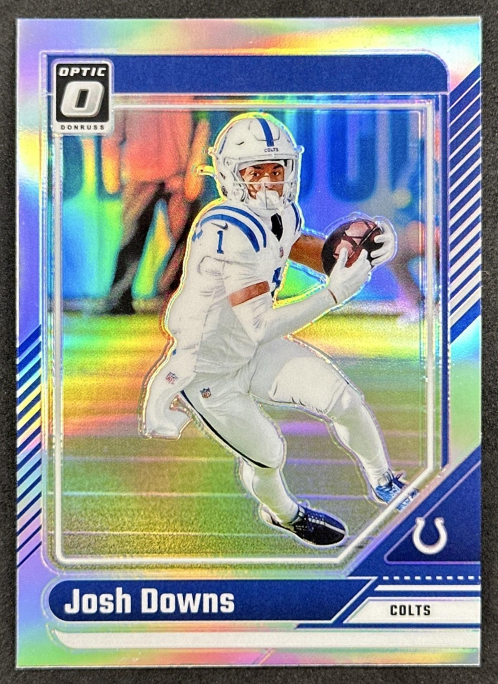 Josh Downs 2024 Panini Donruss Optic Holo Colts front sports trading card