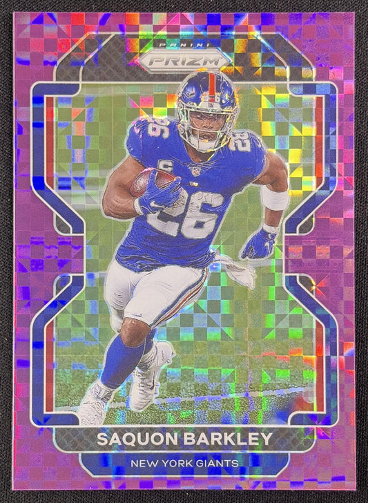 Saquon Barkley 2021 Panini Prizm Purple Power /49 Giants