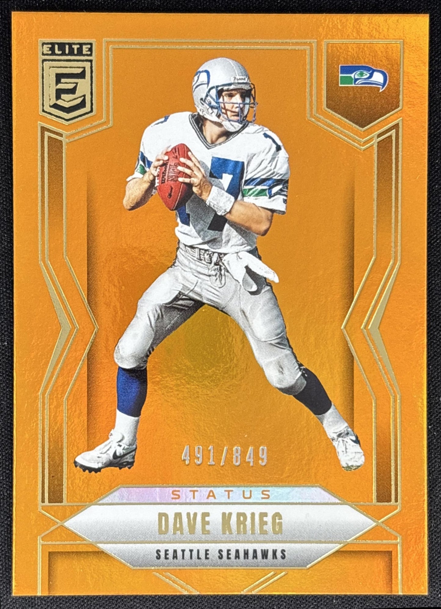 Dave Krieg 2025 Panini Donruss Elite Status Metallic Orange /849 Seahawks