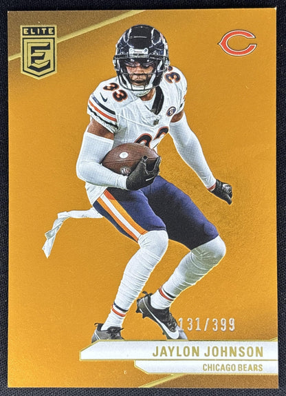 Jaylon Johnson 2024 Panini Donruss Elite Orange /399 Bears front