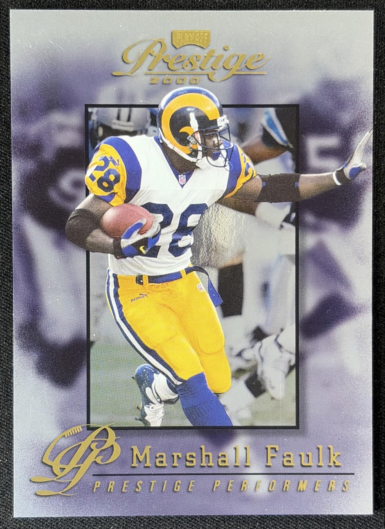 Marshall Faulk 2000 Playoff Prestige /2500 Rams front
