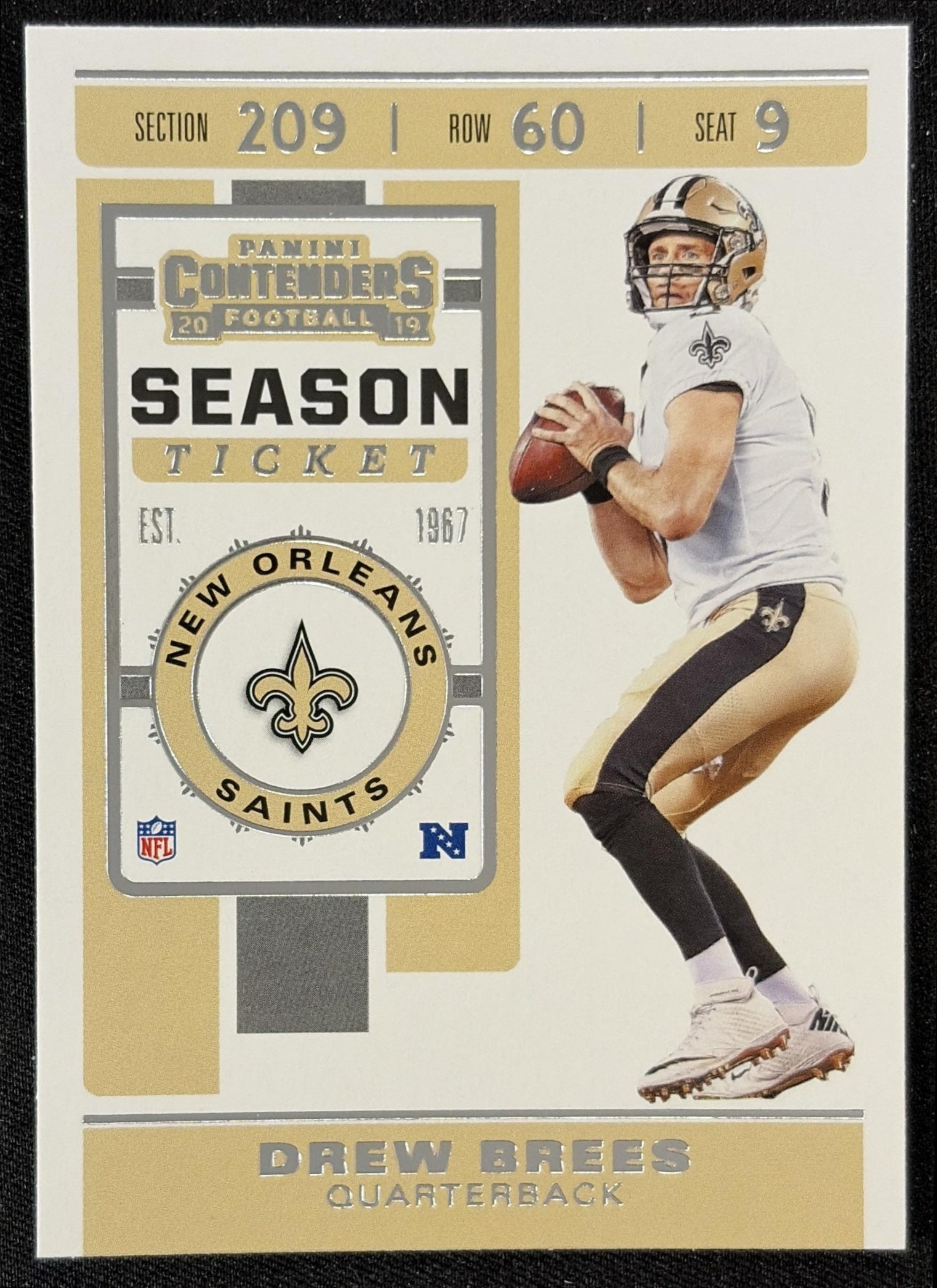 Drew Brees 2019 Panini Contenders Saints