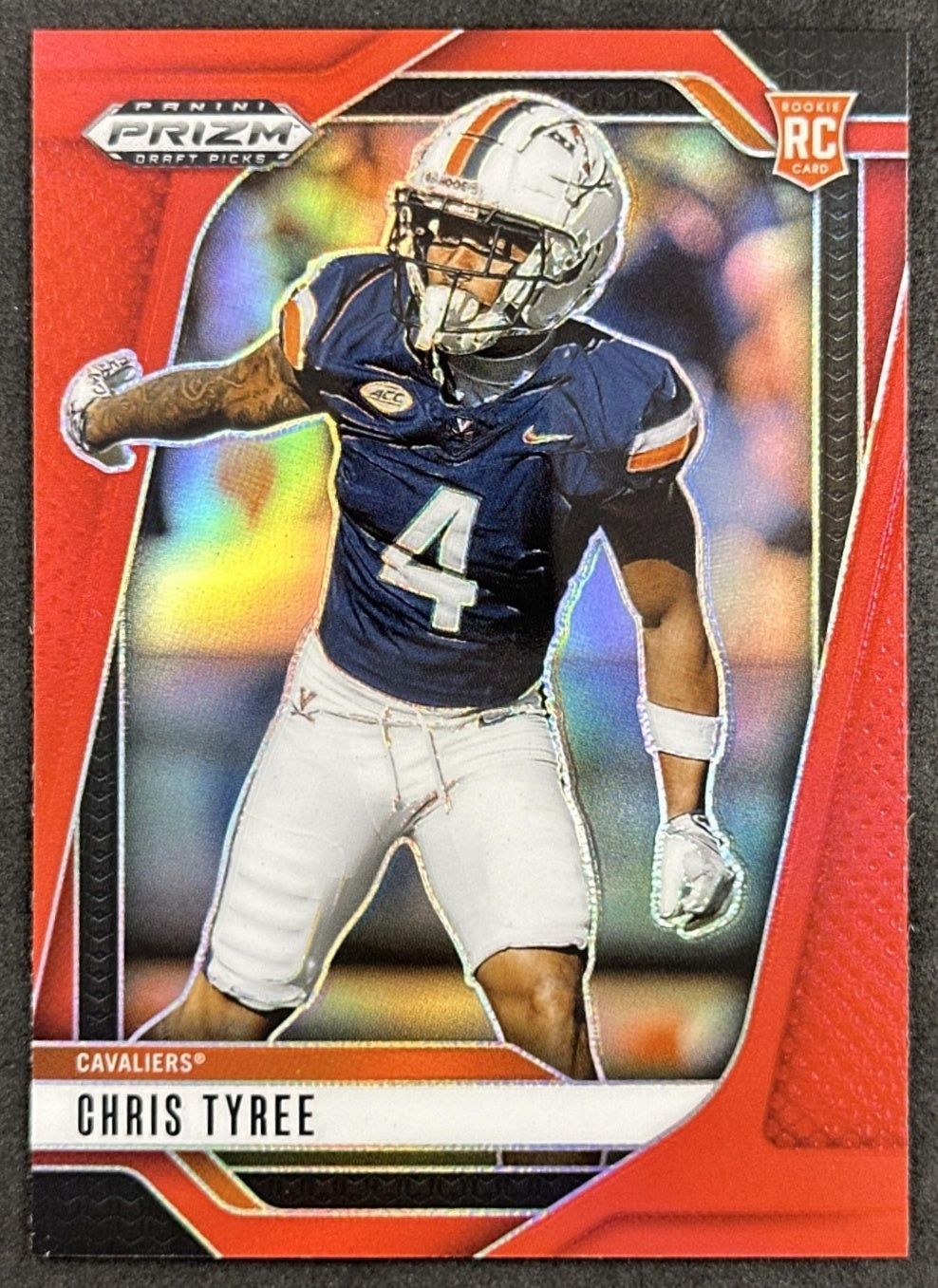 Chris Tyree 2025 Panini Prizm Draft Picks Red /399 Cavaliers front