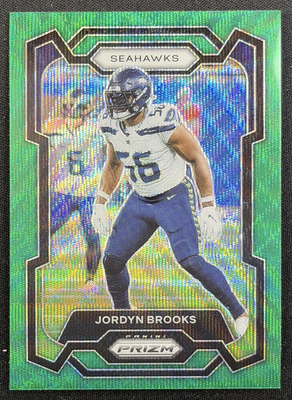 Jordyn Brooks 2023 Panini Prizm Green Wave Seahawks