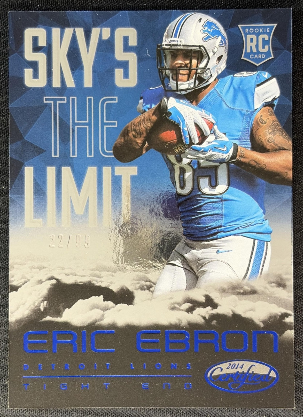 Eric Ebron 2014 Panini Certified Sky's the Limit Blue /99 Lions