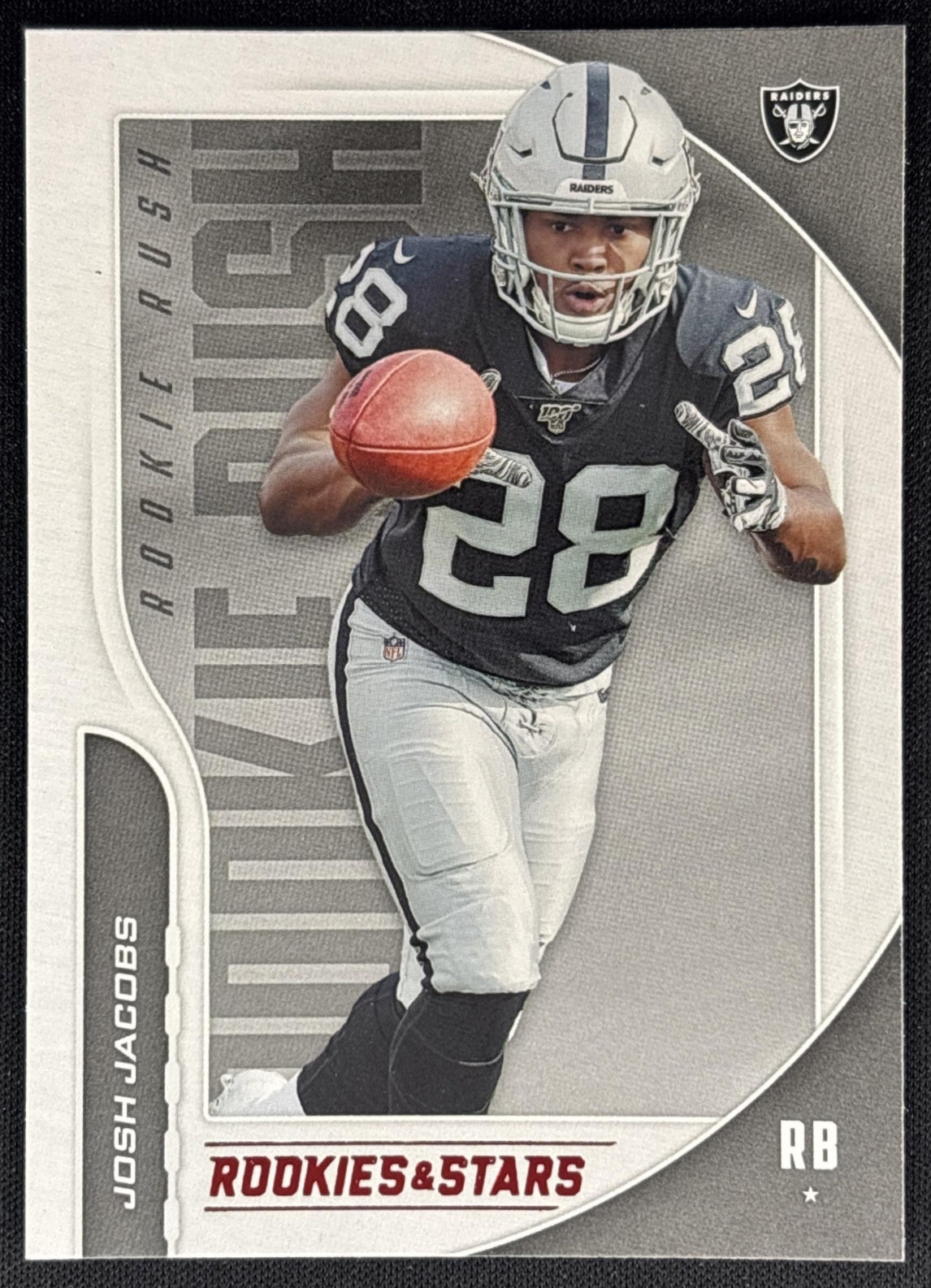 Josh Jacobs 2019 Panini Rookies & Stars Rookie Rush Raiders