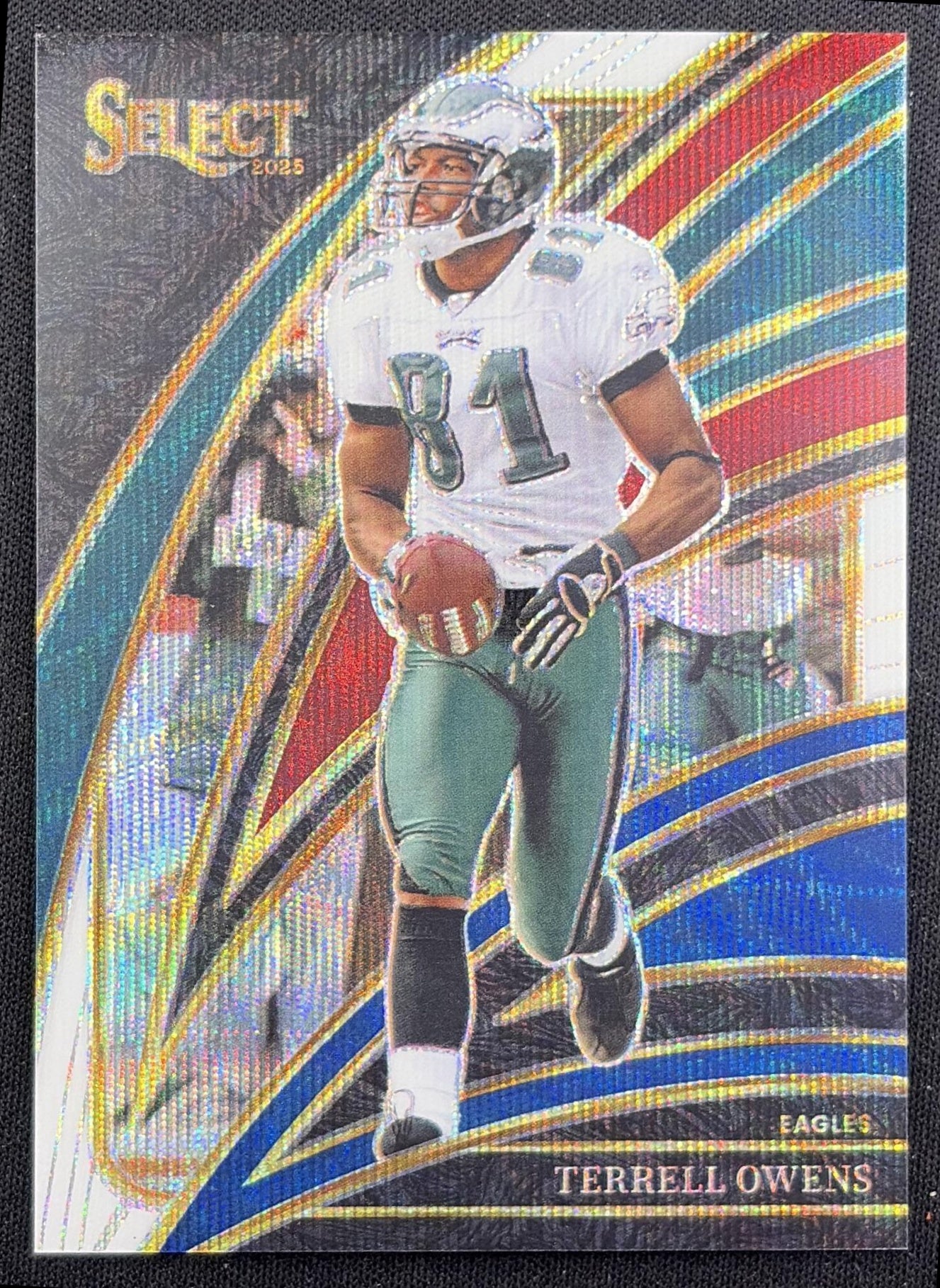 Terrell Owens 2025 Panini Select Club Level Tri-Color Prizm /249 Eagles Philadelphia Eagles
