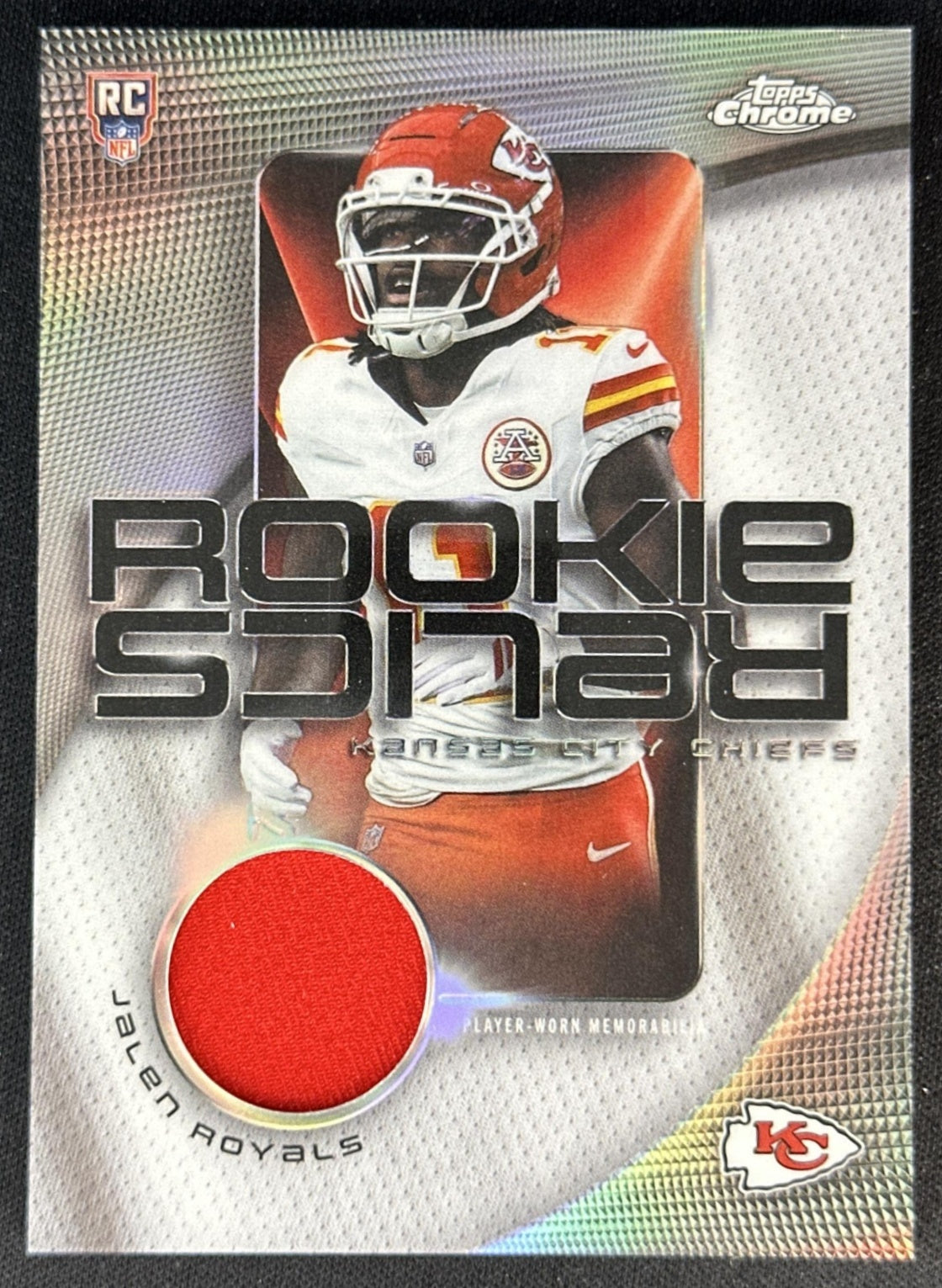 Jalen Royals 2025 Topps Chrome Rookie Relics Chiefs