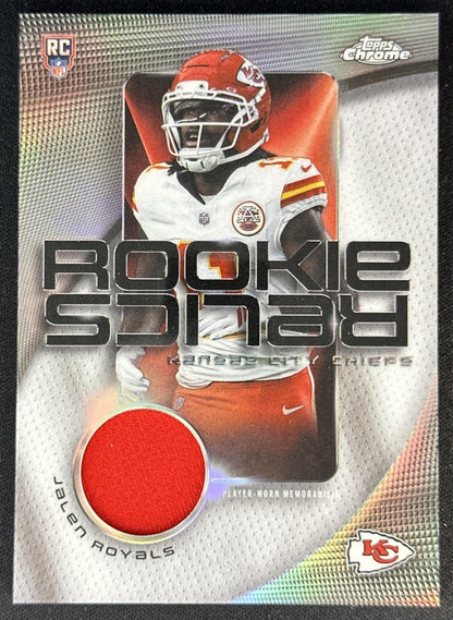 Jalen Royals 2025 Topps Chrome Rookie Relics Chiefs
