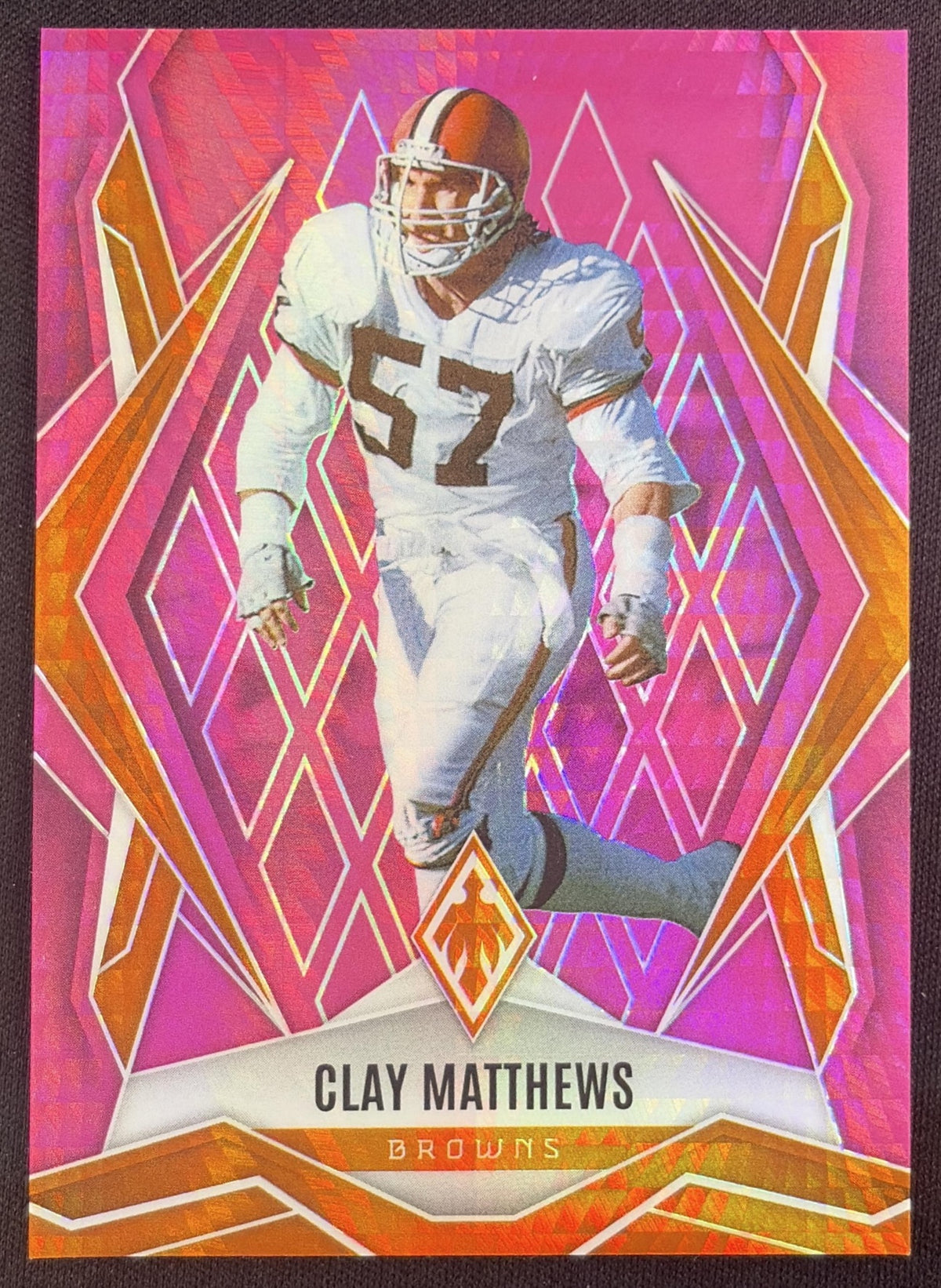 Clay Matthews Jr. 2025 Panini Phoenix Pink Hyper Prizm /299 Browns Sports Trading Card