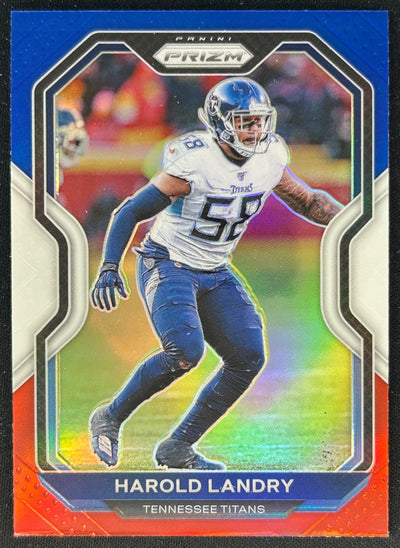 Harold Landry 2020 Panini Prizm Red White and Blue Titans Sports Trading Cards