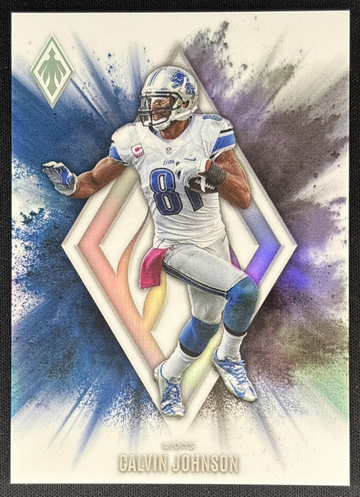 Calvin Johnson 2025 Panini Phoenix Color Blast Lions