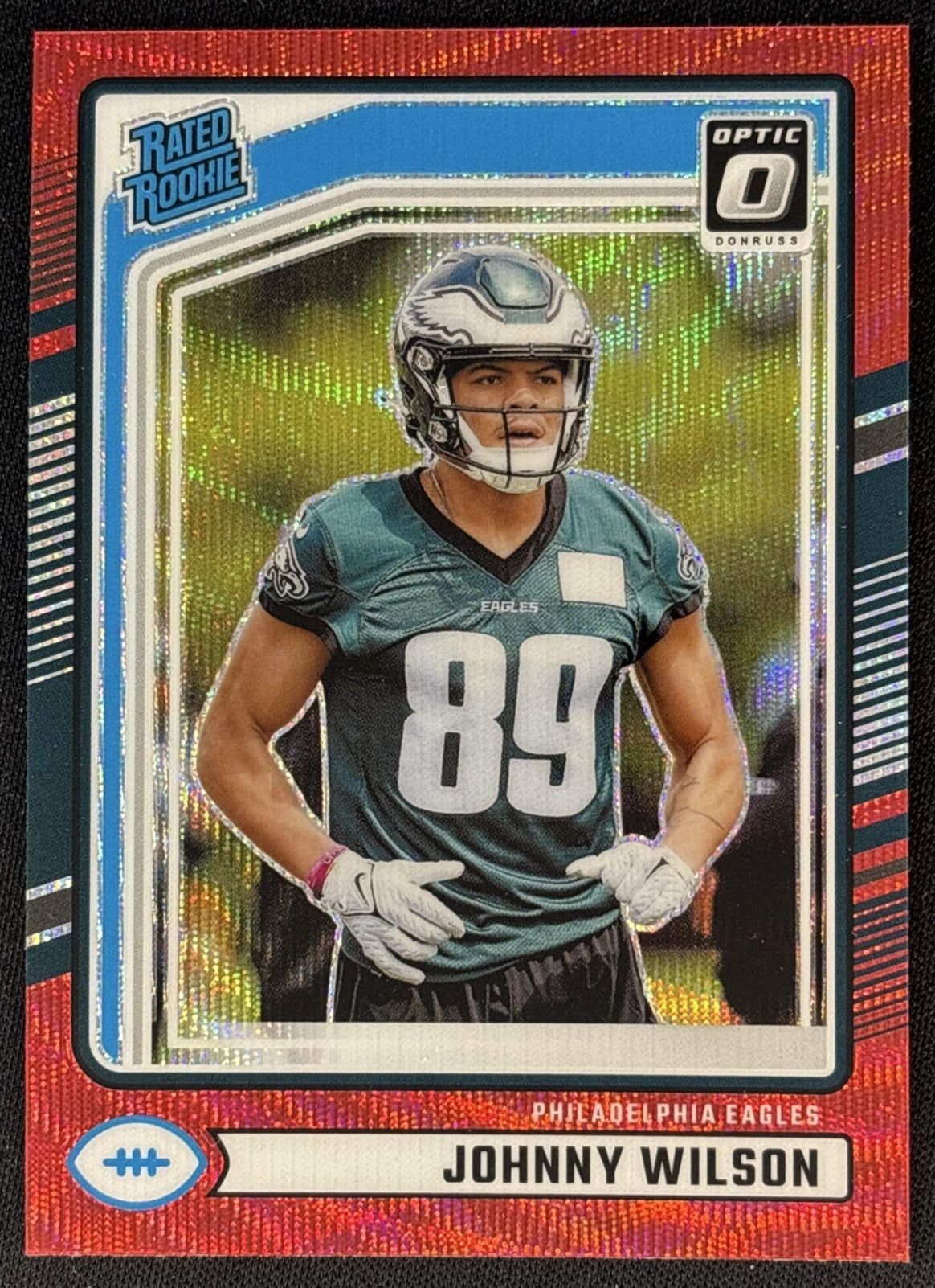 Johnny Wilson 2024 Panini Donruss Optic Rated Rookie Preview Red Wave Eagles
