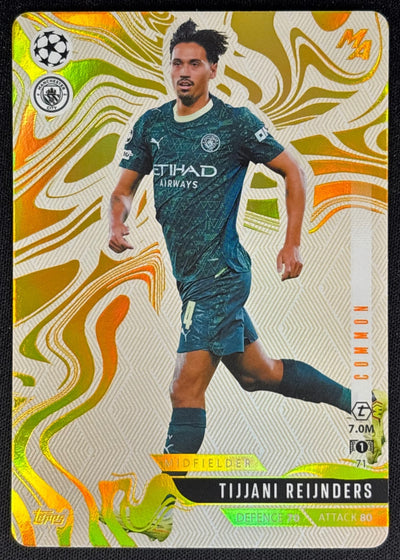 Tijjani Reijnders 2025 Match Attax Madness UEFA Champions League Common Man City Sports Trading Cards