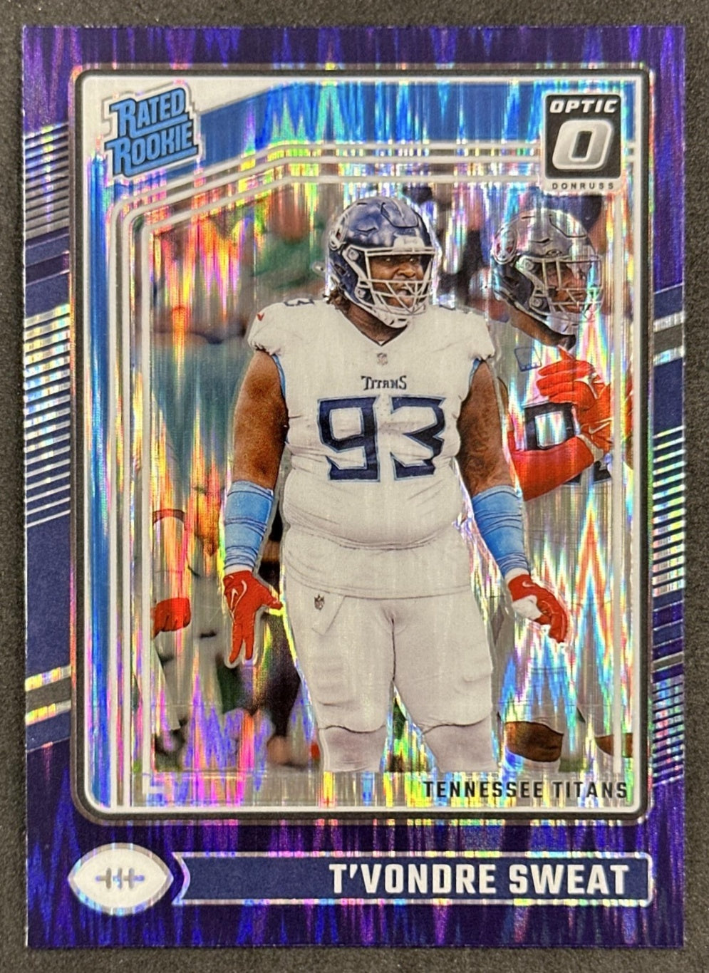 T'Vondre Sweat 2024 Panini Donruss Optic Purple Shock Titans