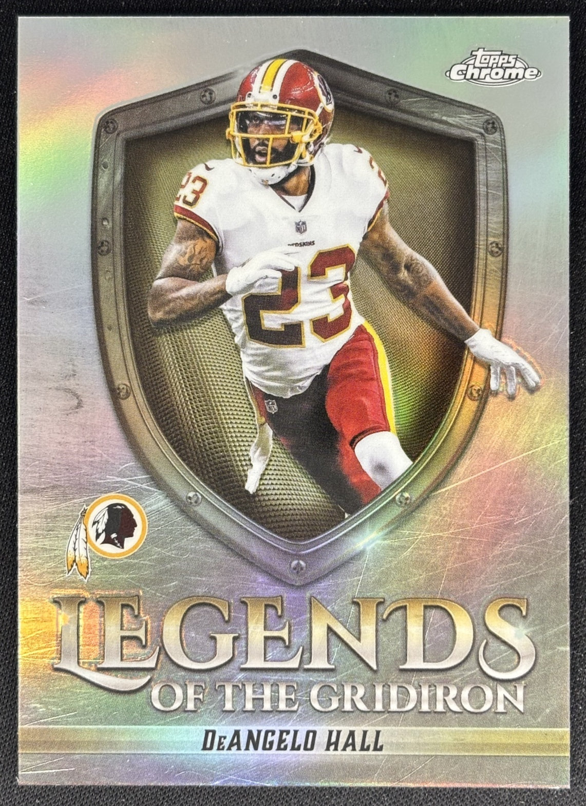 DeAngelo Hall 2025 Topps Chrome Legends of the Gridiron Refractor Redskins Sports Trading Cards