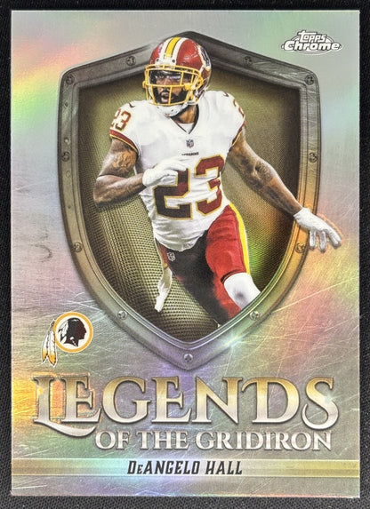 DeAngelo Hall 2025 Topps Chrome Legends of the Gridiron Refractor Redskins Sports Trading Cards