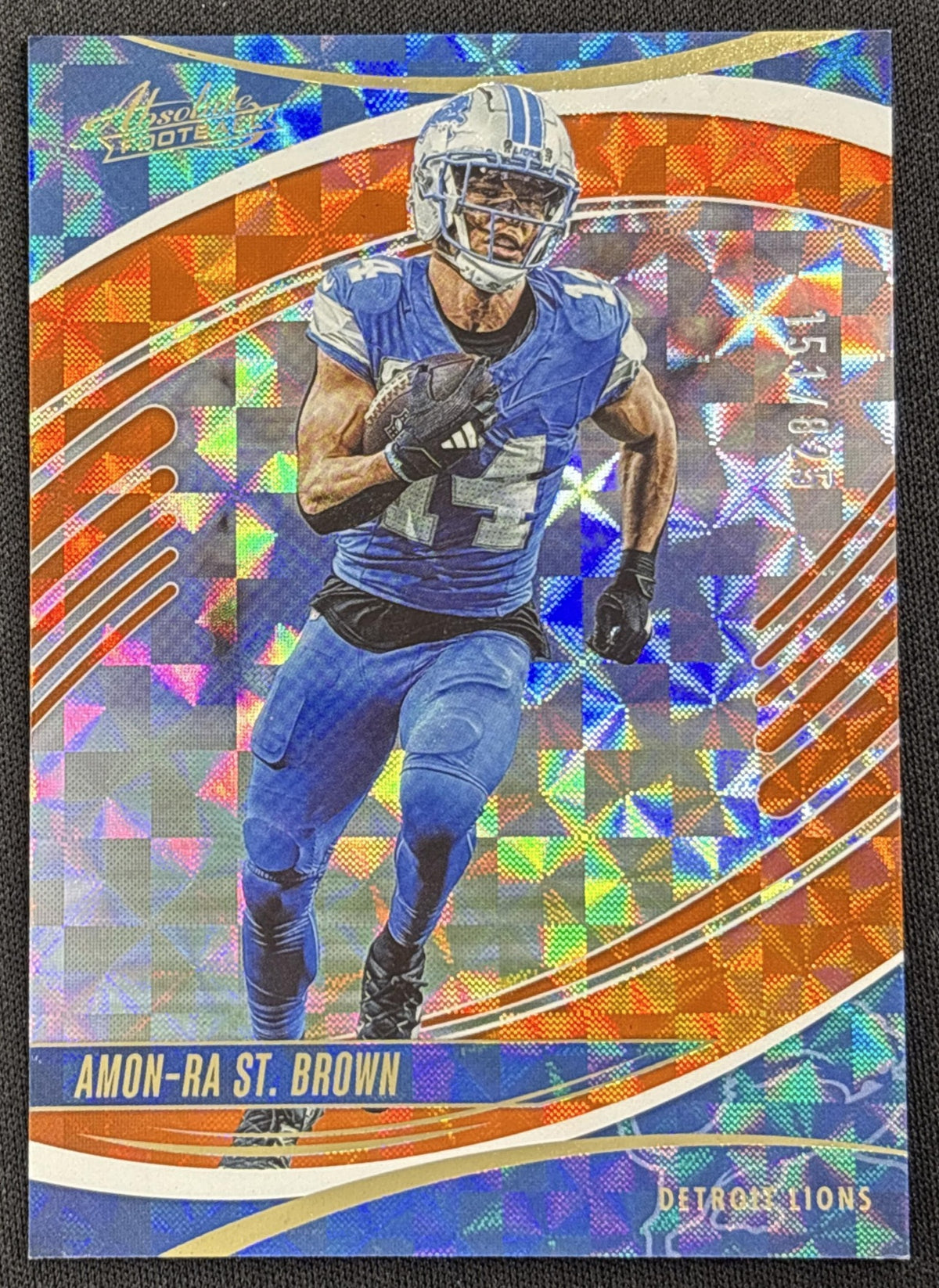 Amon-Ra St. Brown 2025 Panini Absolute Orange Mosaic /825 Lions