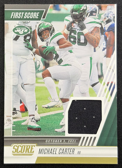 Michael Carter 2022 Panini Score First Jets