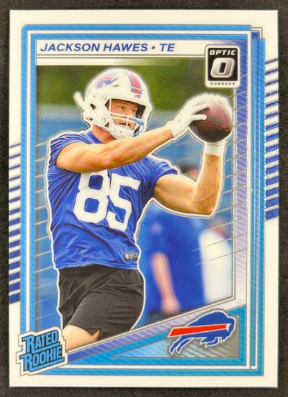 Jackson Hawes 2025 Donruss Optic Rated Rookie Bills Sports Trading Card