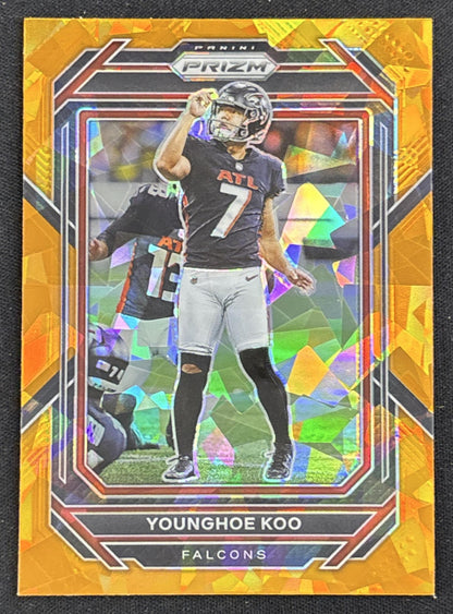 Younghoe Koo 2022 Panini Prizm Orange Ice Falcons