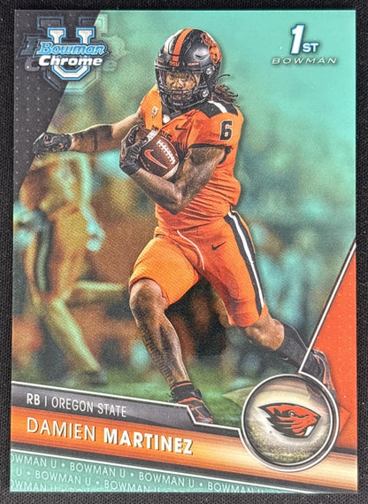 Damien Martinez 2023 Bowman University Chrome Aqua Refractor /299 front