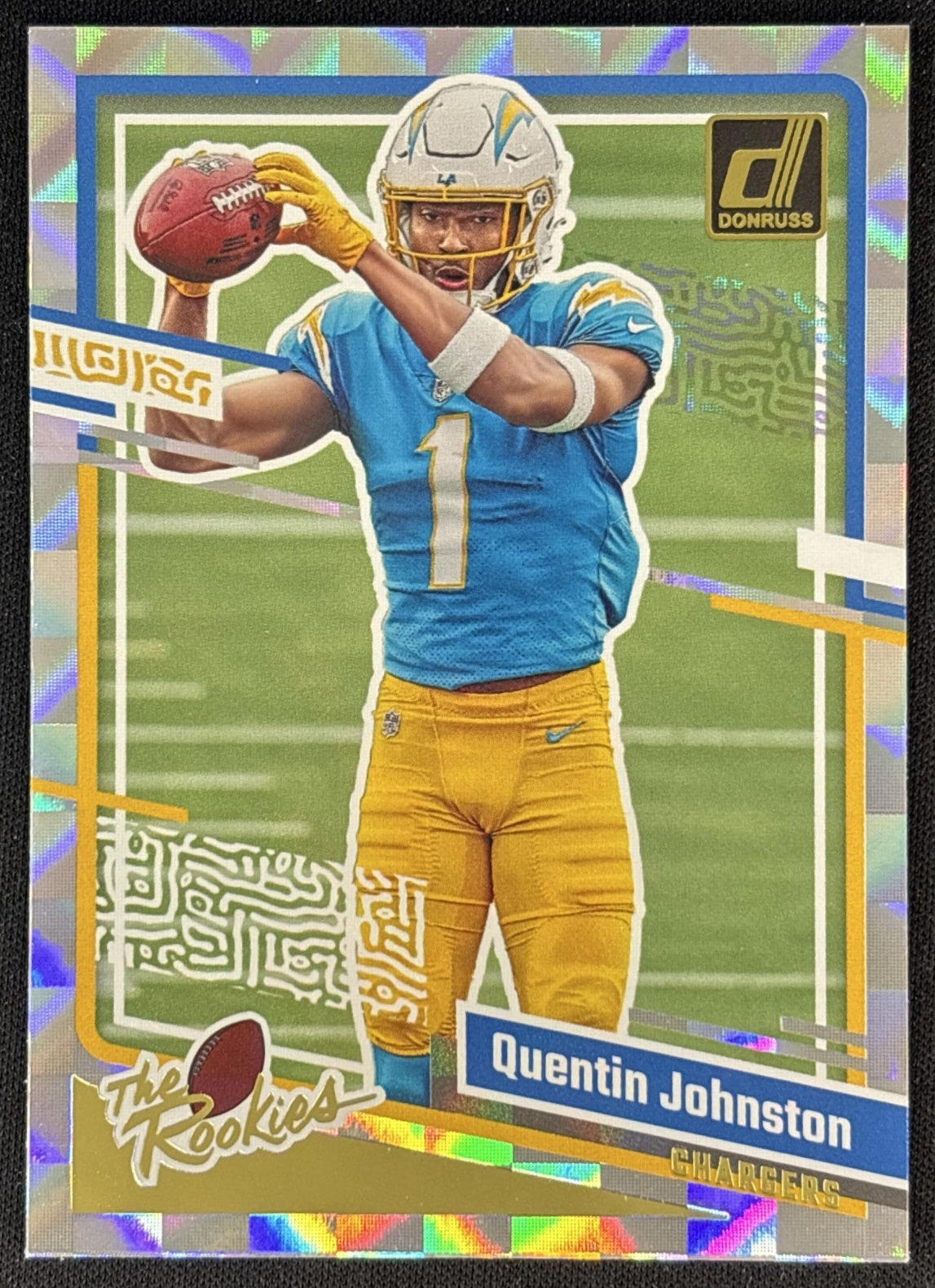 Quentin Johnston 2023 Panini Donruss The Rookies Chargers front