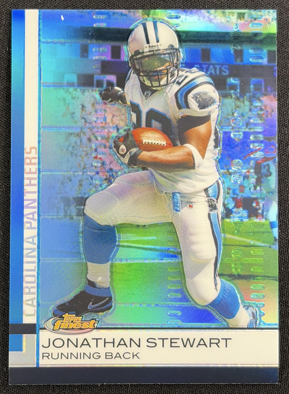 Jonathan Stewart 2009 Topps Finest Blue Refractor /429 Panthers
